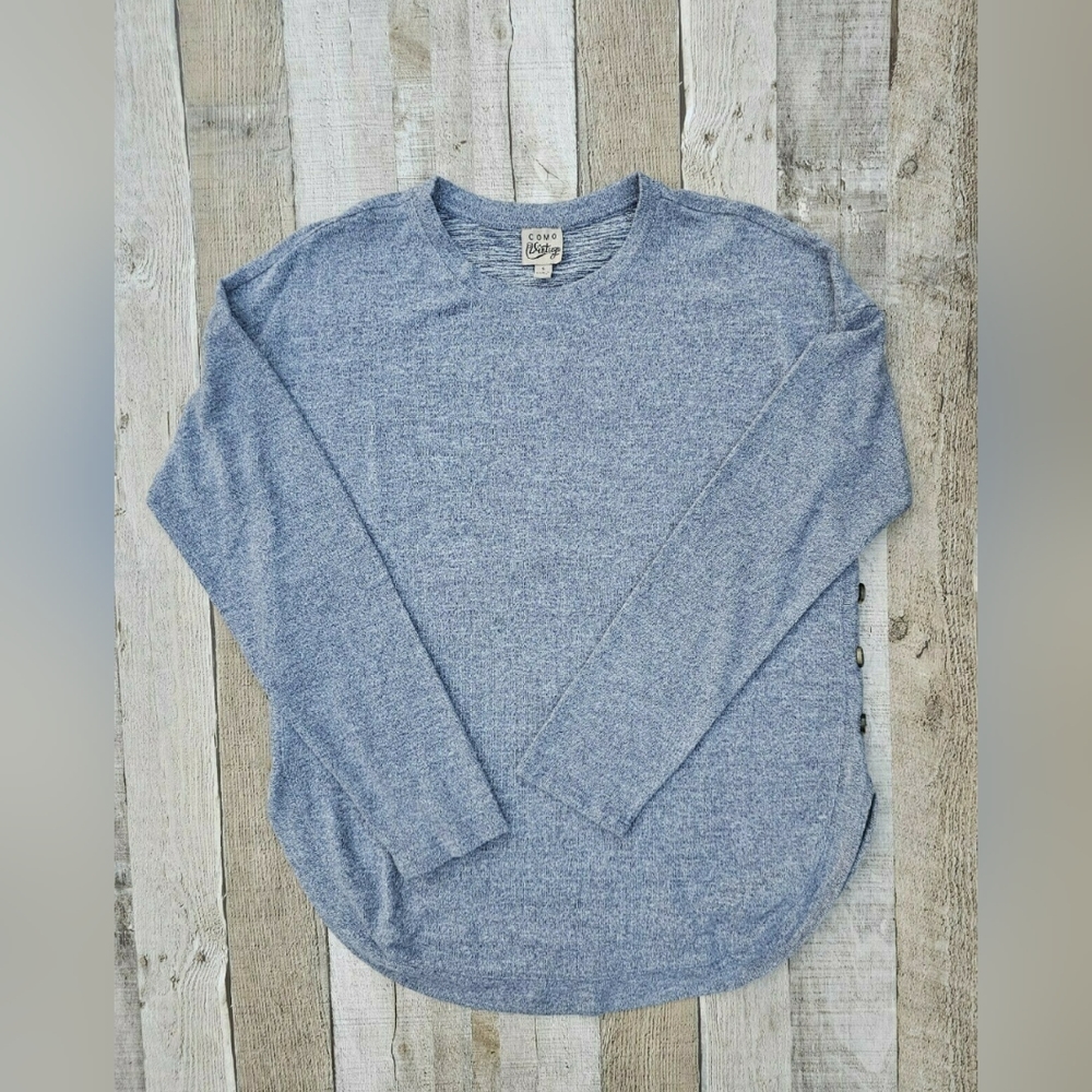 Heather blue super soft top